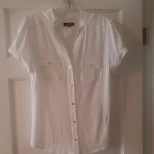 Premise White Button Down Women's Shirt